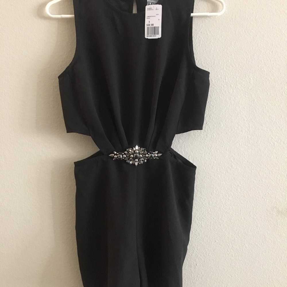 Forever 21 Black Cutout Romper